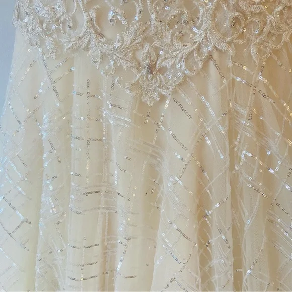 Jasmine Collection Sz 6 Wedding Ball Gown Sequence/lace dress